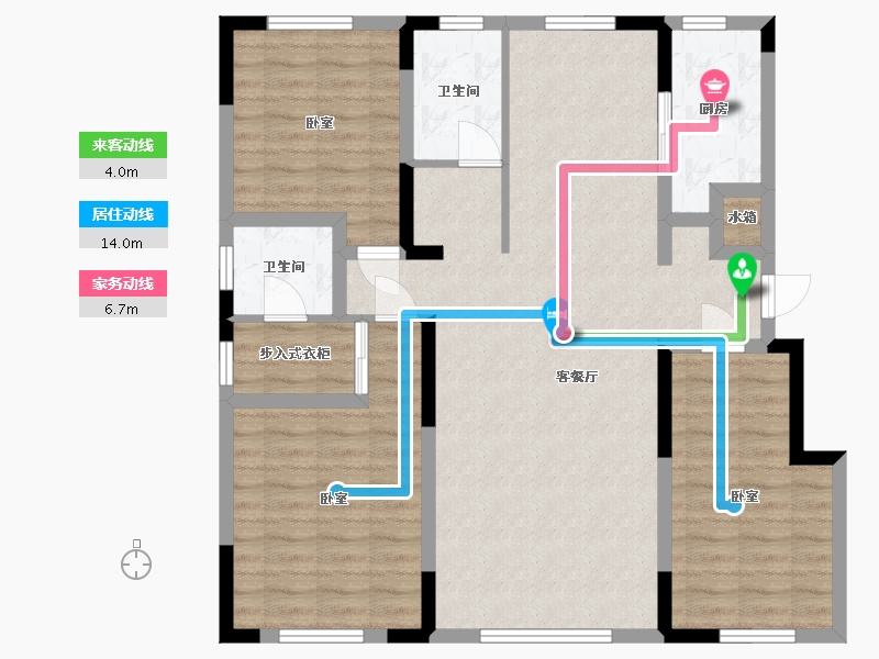 辽宁省-鞍山市-佳兆业·君汇上品-103.06-户型库-动静线