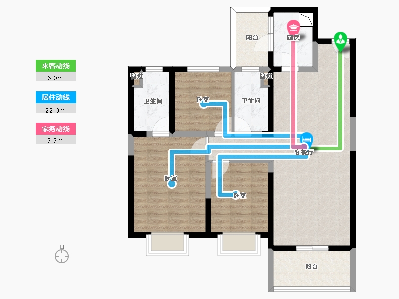 山西省-太原市-太原宝能城-89.20-户型库-动静线