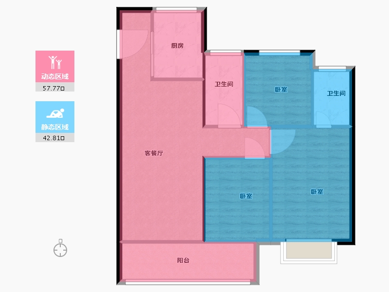 江苏省-无锡市-太湖雍华府-92.00-户型库-动静分区