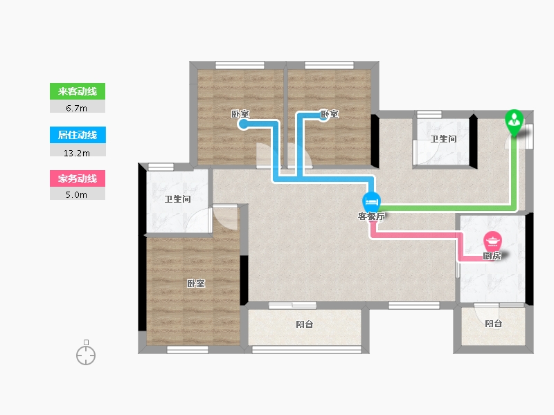 四川省-南充市-金科集美天悦-82.40-户型库-动静线