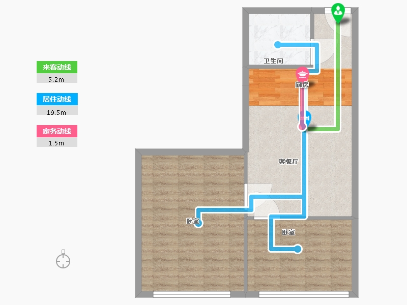 江苏省-徐州市-金博星城-61.00-户型库-动静线