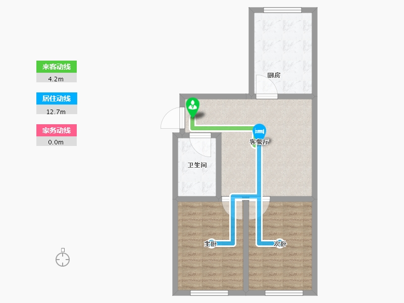 黑龙江省-牡丹江市-华林御景B区-66.01-户型库-动静线