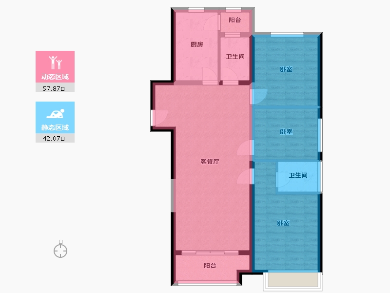 陕西省-渭南市-保利锦悦和府-90.00-户型库-动静分区