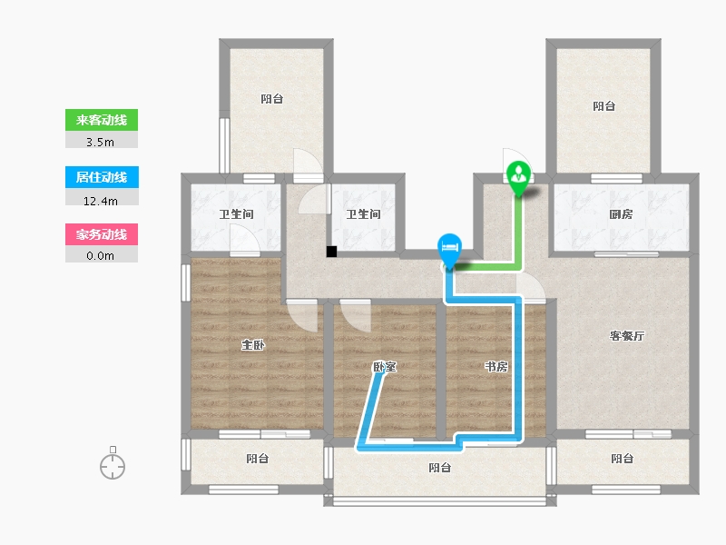 江苏省-无锡市-融创西羲里-104.45-户型库-动静线