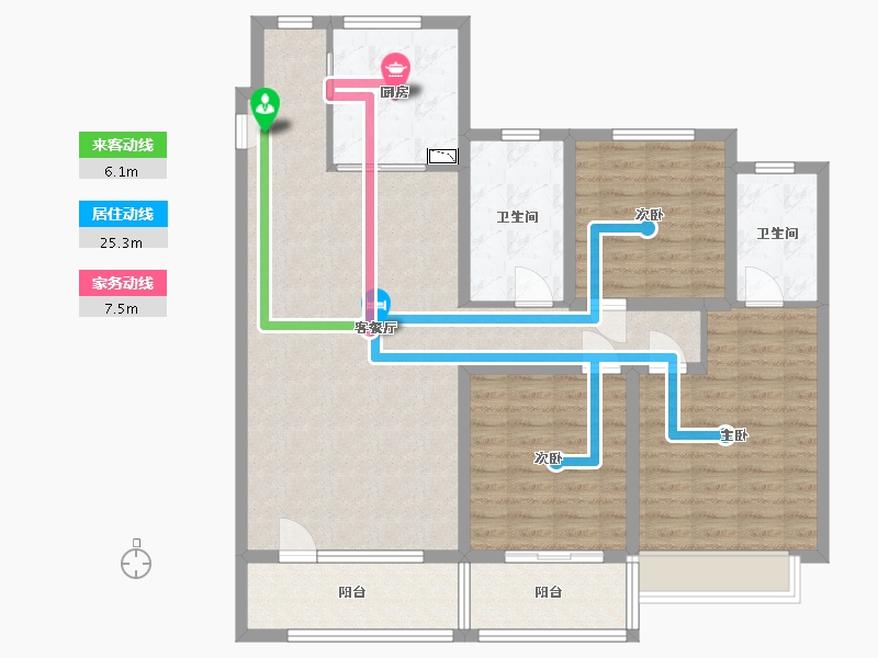 山东省-济南市-绿地华彤苑-115.00-户型库-动静线