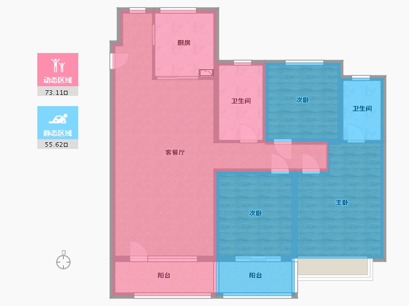 山东省-济南市-绿地华彤苑-115.00-户型库-动静分区