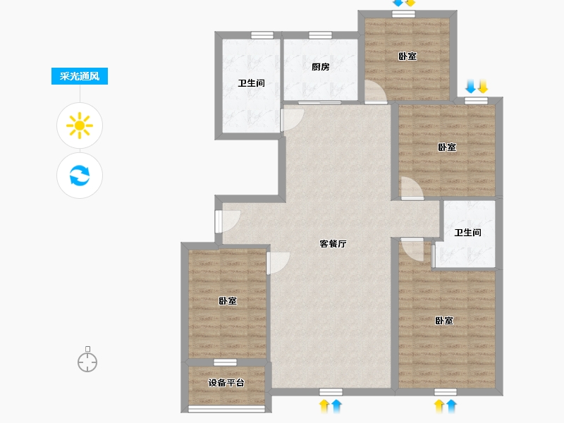 辽宁省-盘锦市-精工福地-110.10-户型库-采光通风