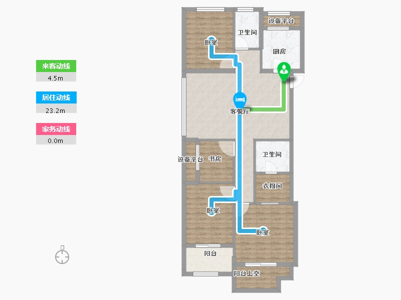 江苏省-徐州市-恒华-长安府-102.01-户型库-动静线