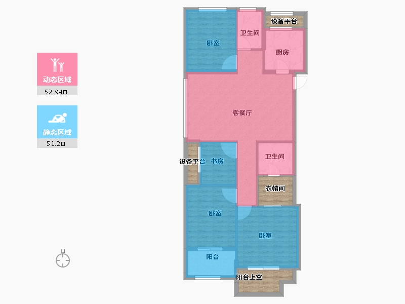 江苏省-徐州市-恒华-长安府-102.01-户型库-动静分区