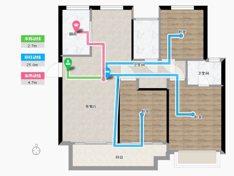 江苏省-无锡市-太湖雍华府-88.00-户型库-动静线