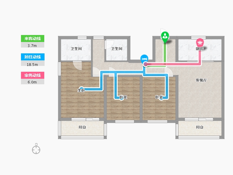 江苏省-无锡市-融创西羲里-99.54-户型库-动静线