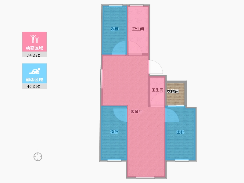 黑龙江省-牡丹江市-华林御景B区-115.00-户型库-动静分区