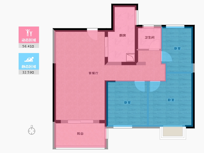 江苏省-无锡市-金科财富商业广场-79.38-户型库-动静分区