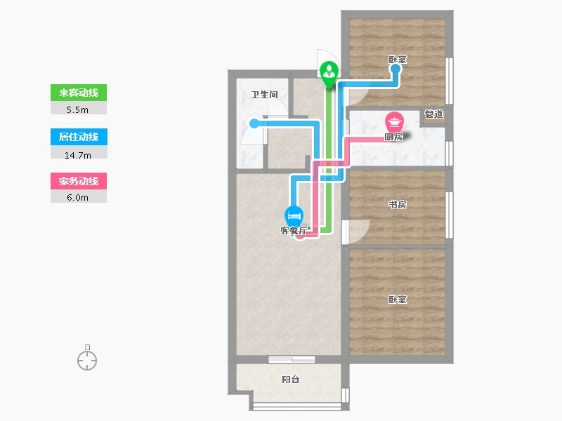 山西省-太原市-海唐金洲-66.13-户型库-动静线