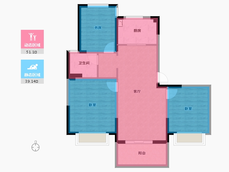 江苏省-南京市-雍宁府-80.01-户型库-动静分区