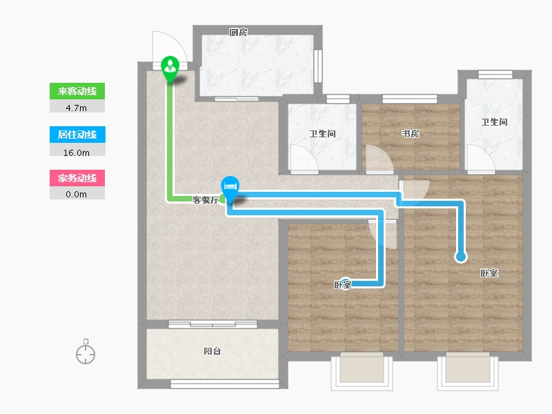 江苏省-南京市-亚东同城逸境九筑-82.00-户型库-动静线