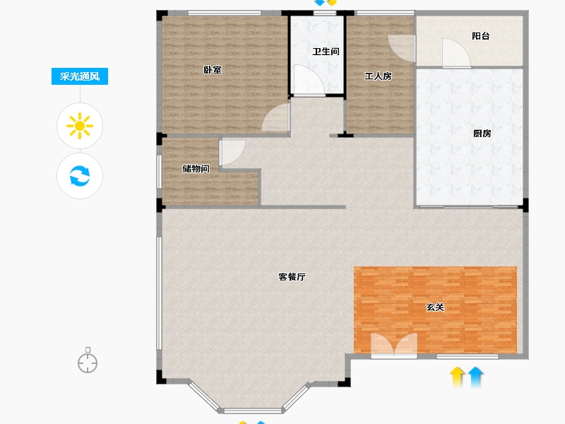 江苏省-南京市-欧洲城玖禧澜湾-288.00-户型库-采光通风