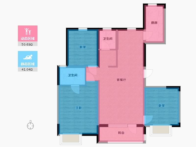 江苏省-无锡市-招商公园1872-81.00-户型库-动静分区