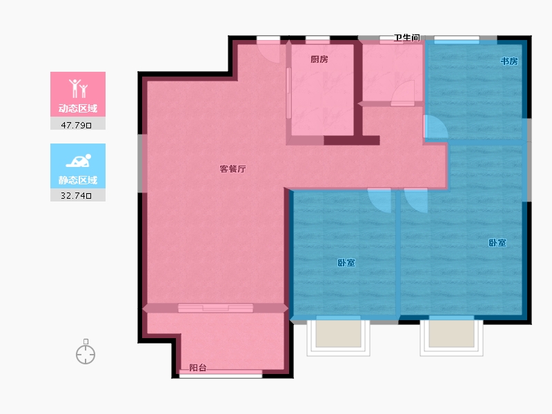 江苏省-无锡市-金科财富商业广场-71.99-户型库-动静分区