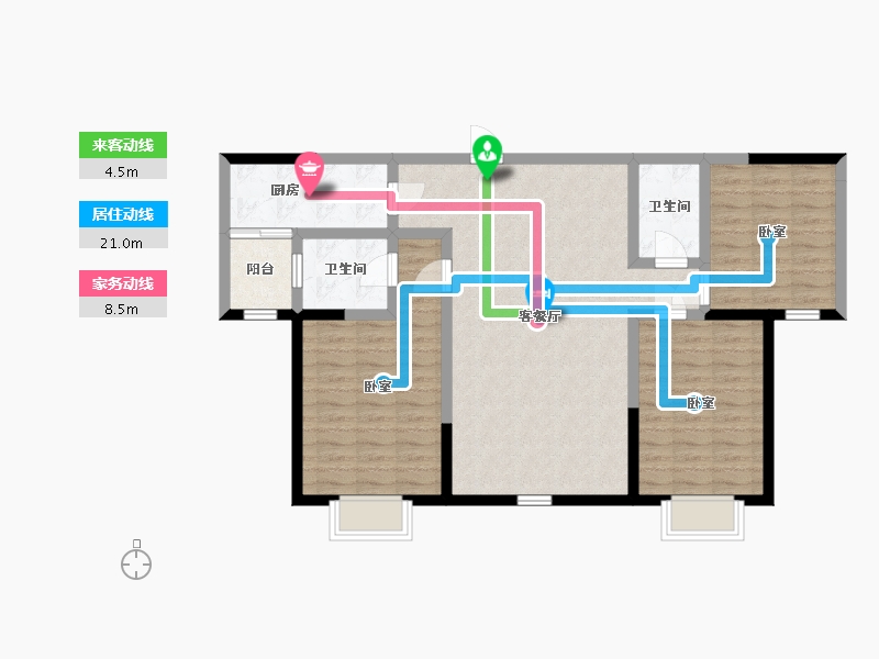 陕西省-渭南市-御府尚院-94.76-户型库-动静线