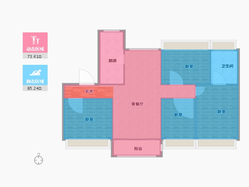 江苏省-南京市-欧洲城玖禧澜湾-148.00-户型库-动静分区