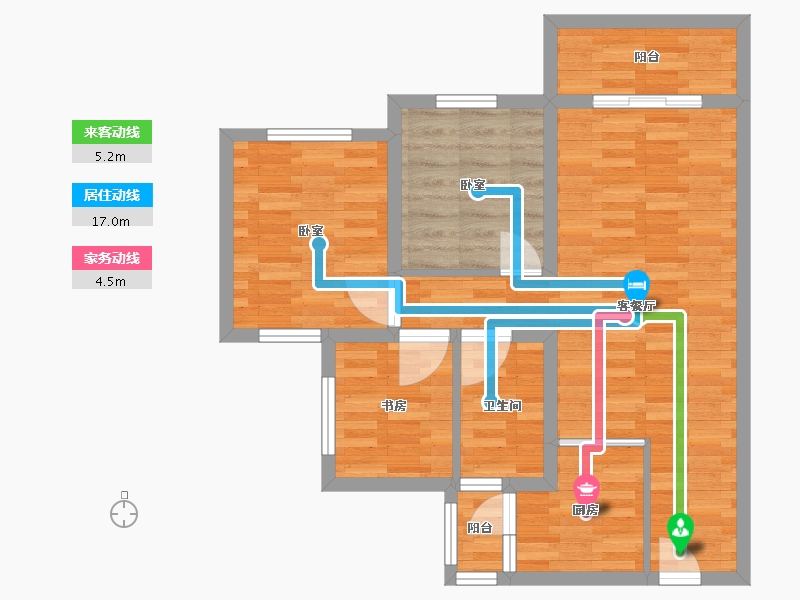 四川省-南充市-金科集美天悦-70.03-户型库-动静线