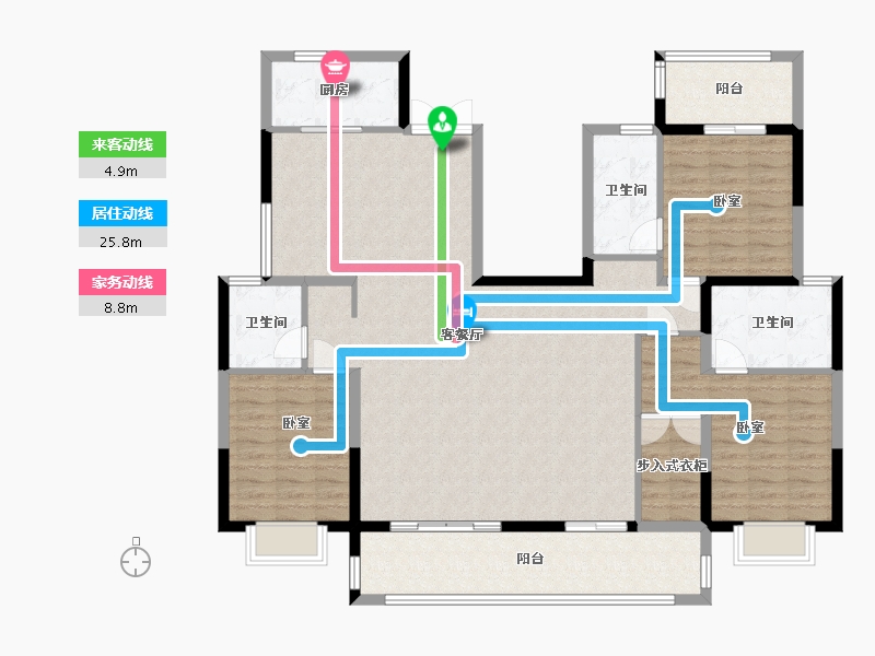 陕西省-西安市-沣水云间-141.39-户型库-动静线