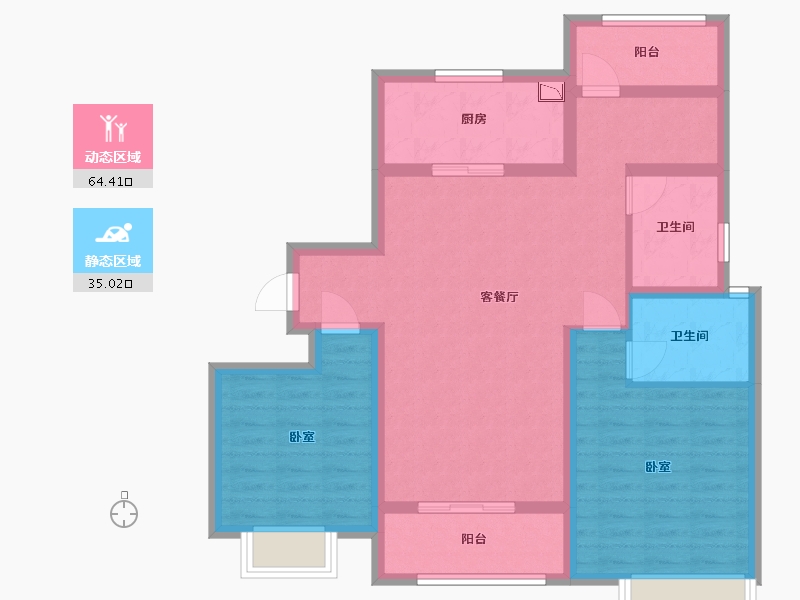 江苏省-徐州市-中海熙岸华府-88.00-户型库-动静分区