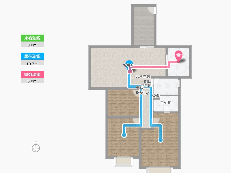 陕西省-渭南市-润城·高新花苑-98.36-户型库-动静线