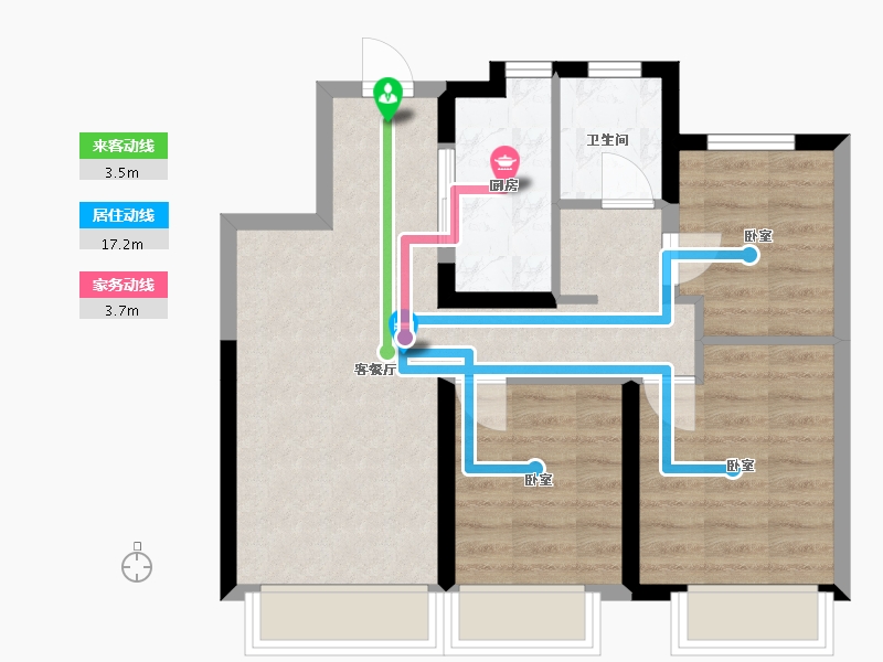 江苏省-无锡市-招商公园1872-58.96-户型库-动静线