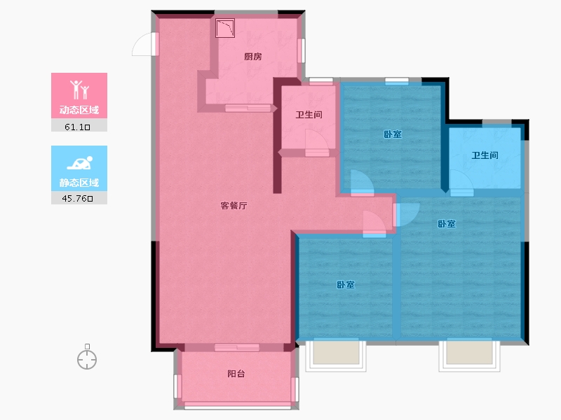 江苏省-南京市-紫悦府-94.00-户型库-动静分区