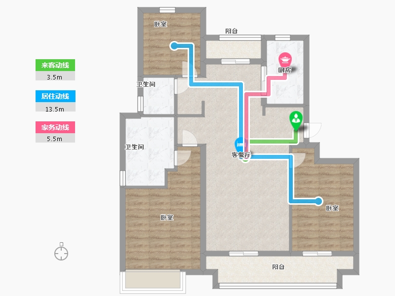 陕西省-西安市-陕建荣华臻萃府-92.00-户型库-动静线