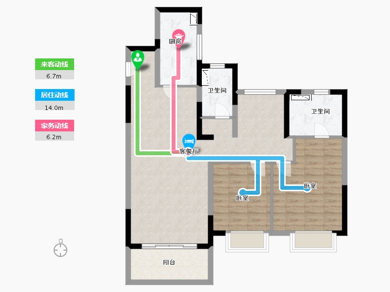 江苏省-无锡市-海伦堡竺溪府-92.00-户型库-动静线