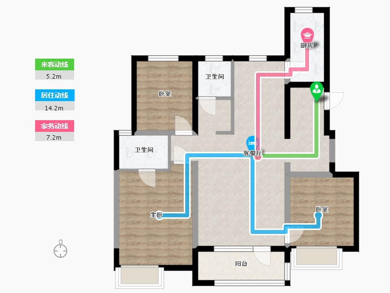 江苏省-无锡市-招商公园1872-87.69-户型库-动静线