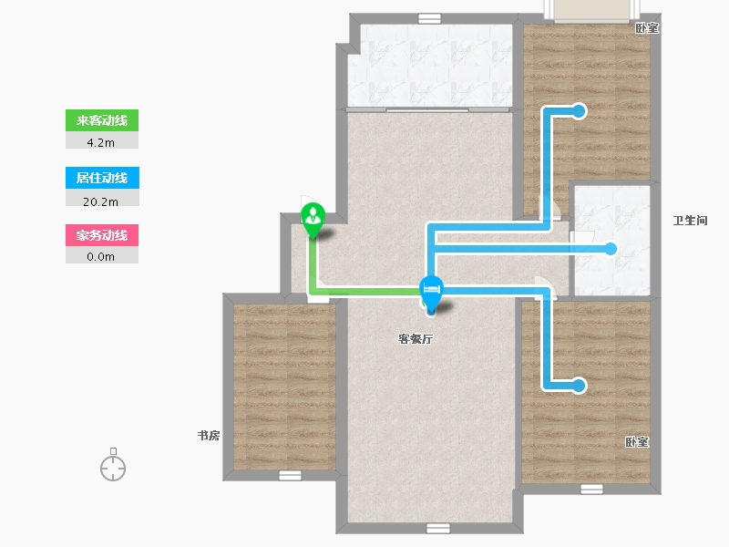 辽宁省-辽阳市-辽阳泛美华庭-91.58-户型库-动静线