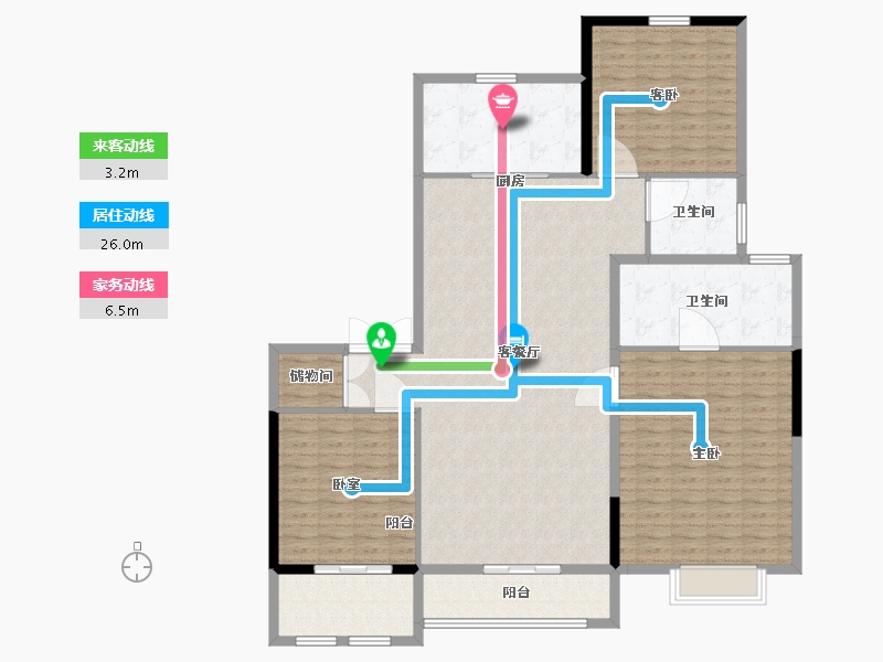 江苏省-无锡市-洛城紫园-160.01-户型库-动静线