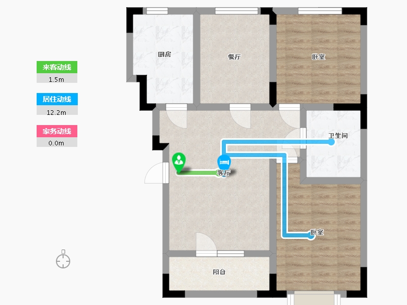 辽宁省-抚顺市-电建地产海赋外滩澋苑-73.19-户型库-动静线