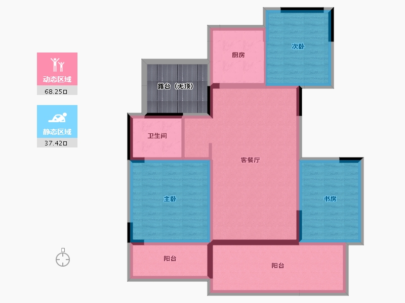 黑龙江省-哈尔滨市-融创西双版纳旅游度假区-100.87-户型库-动静分区