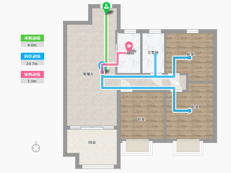 江苏省-无锡市-玺悦珑庭-73.27-户型库-动静线