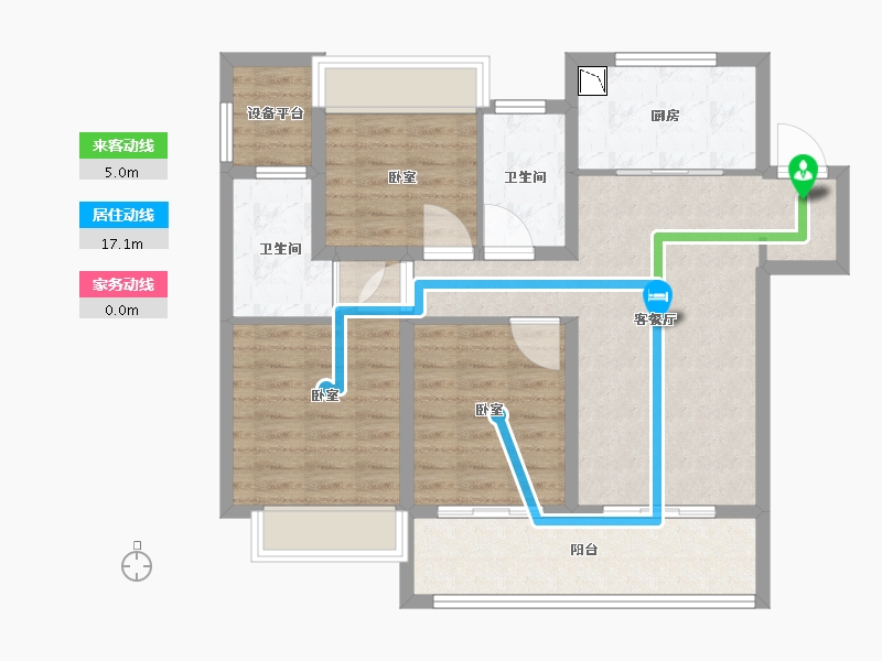 江苏省-无锡市-融创惠山映-86.00-户型库-动静线