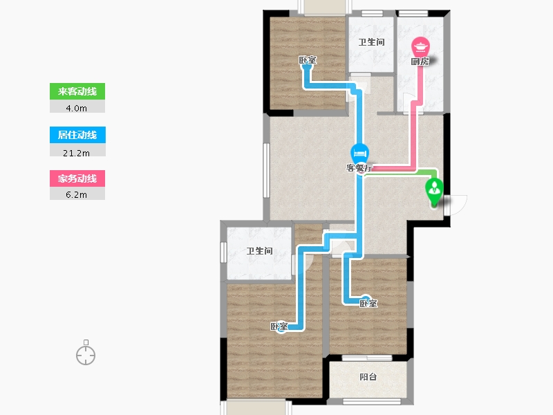 江苏省-无锡市-百好锦园-94.00-户型库-动静线