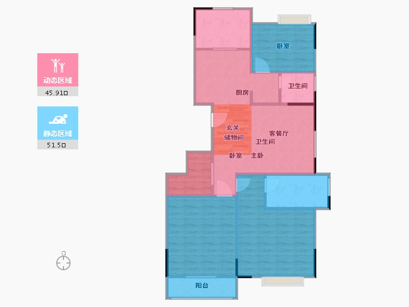 江苏省-南京市-紫金华府-91.10-户型库-动静分区