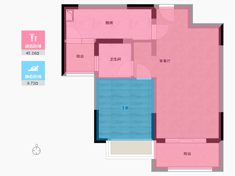 黑龙江省-哈尔滨市-融创西双版纳旅游度假区-48.21-户型库-动静分区