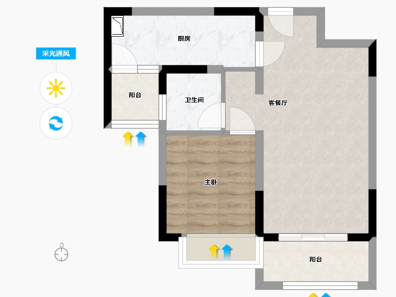 黑龙江省-哈尔滨市-融创西双版纳旅游度假区-48.21-户型库-采光通风