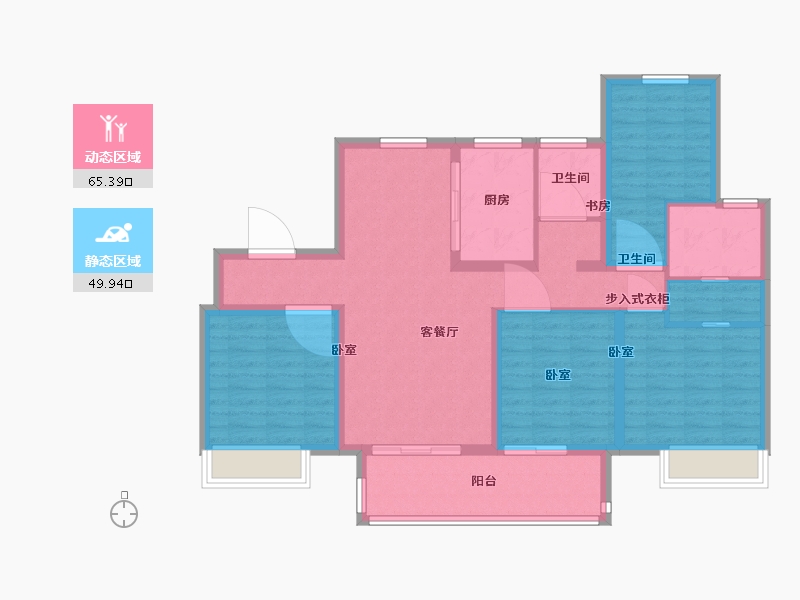 江苏省-南京市-珑悦-103.00-户型库-动静分区