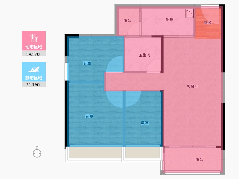 江苏省-南京市-欧洲城玖禧澜湾-78.01-户型库-动静分区