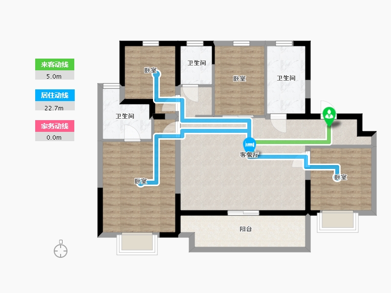 江苏省-无锡市-金融街路劲时光鸿著-97.81-户型库-动静线