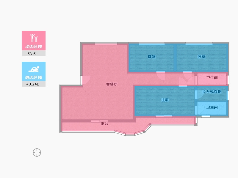 陕西省-渭南市-香滨城-98.20-户型库-动静分区