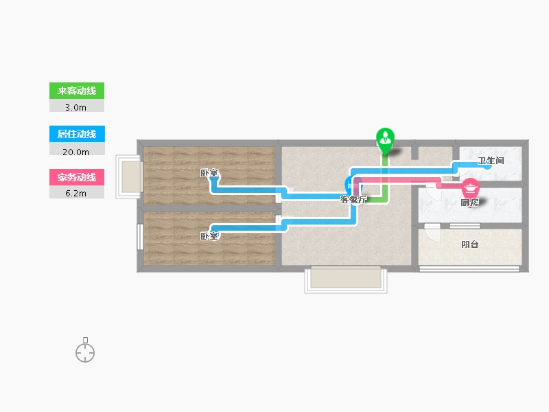 陕西省-渭南市-香滨城-65.89-户型库-动静线