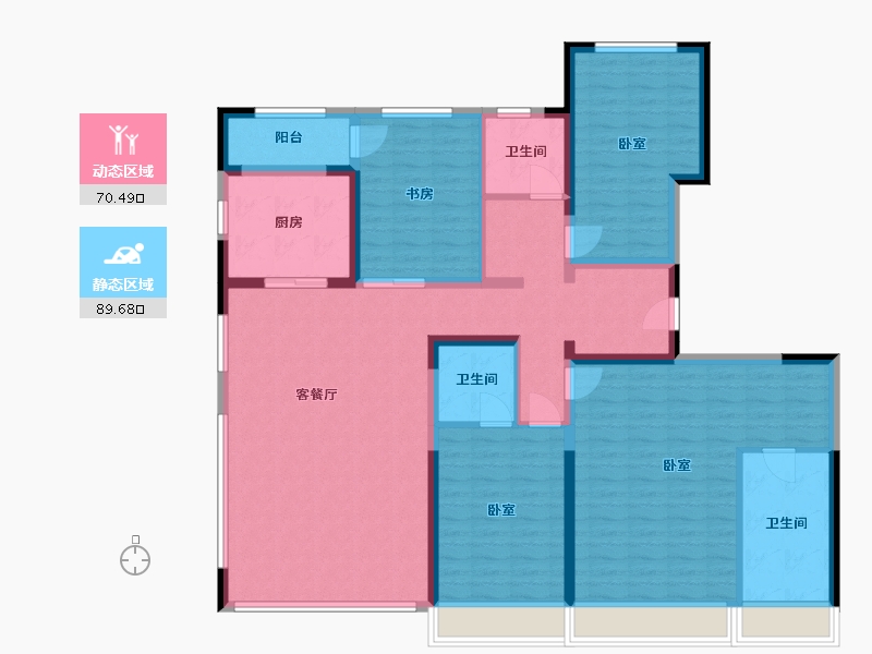 陕西省-西安市-天地源龙湖春江天境-144.20-户型库-动静分区